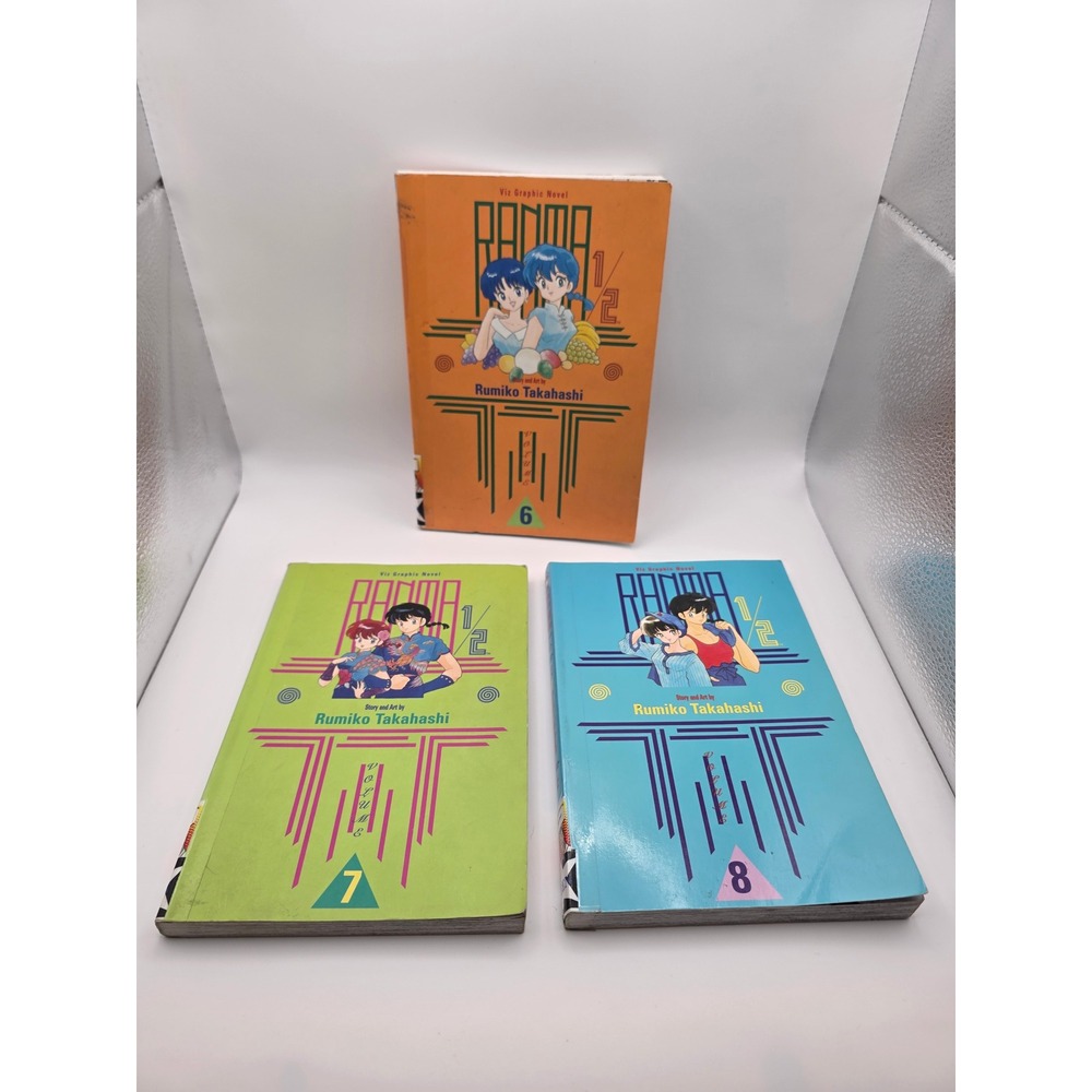 Ranma 1/2 Manga Viz Graphic Novel Volumes 6 7 8 Rumiko Takahashi English Lot